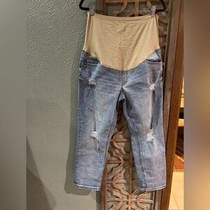 Distressed Maternity Jeans